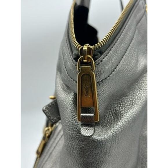 Saint Laurent  Medium Downtown Tote Metallic Silver*GREAT used condition - Picture 7 of 16